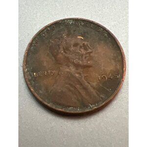 1945 Lincoln Wheat Penny Copper Coin Collectible United States No Mint Mark